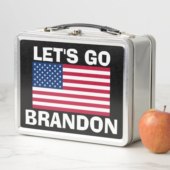 LET'S GO BRANDON RETRO METAL LUNCHBOX (In Situ)