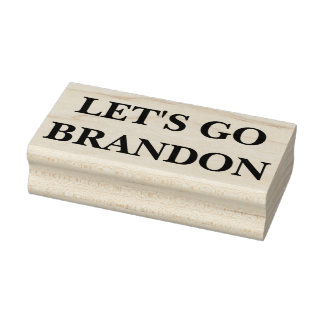 LET'S GO BRANDON rubber stamp 1.5" x 3" & ink pad
