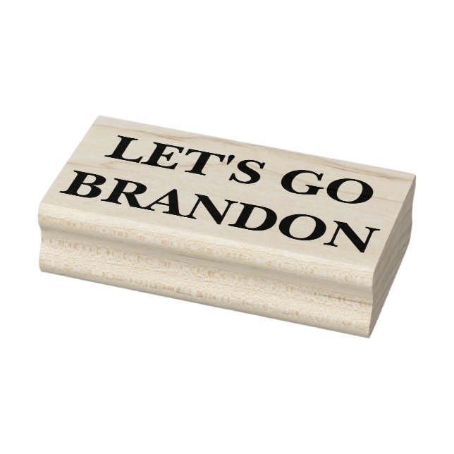 LET'S GO BRANDON rubber stamp 1.5" x 3" & ink pad (Stamp)