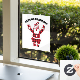 LET'S GO BRANDON! SANTA CHRISTMAS WINDOW CLING
