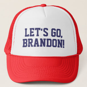 Let's Go Brandon text printed on Trucker Hat