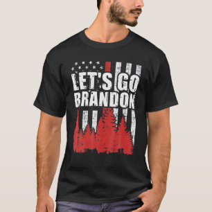 Let's Go Brandon Thin Red Line US Flag T-Shirt