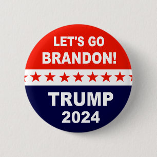 Let's go Brandon TRUMP 2024 6 Cm Round Badge