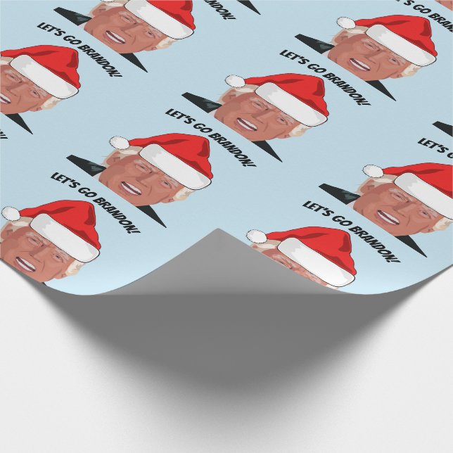 LET'S GO BRANDON! TRUMP CHRISTMAS  WRAPPING PAPER (Corner)