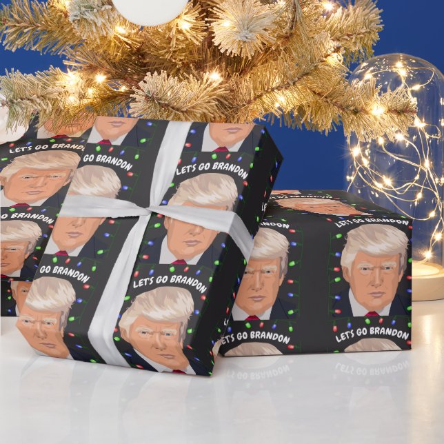 LET'S GO BRANDON TRUMP Christmas WRAPPING PAPER (Holidays)