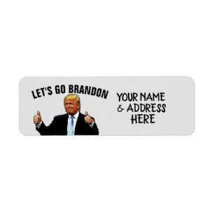 LET'S GO BRANDON TRUMP RETURN ADDRESS LABELS
