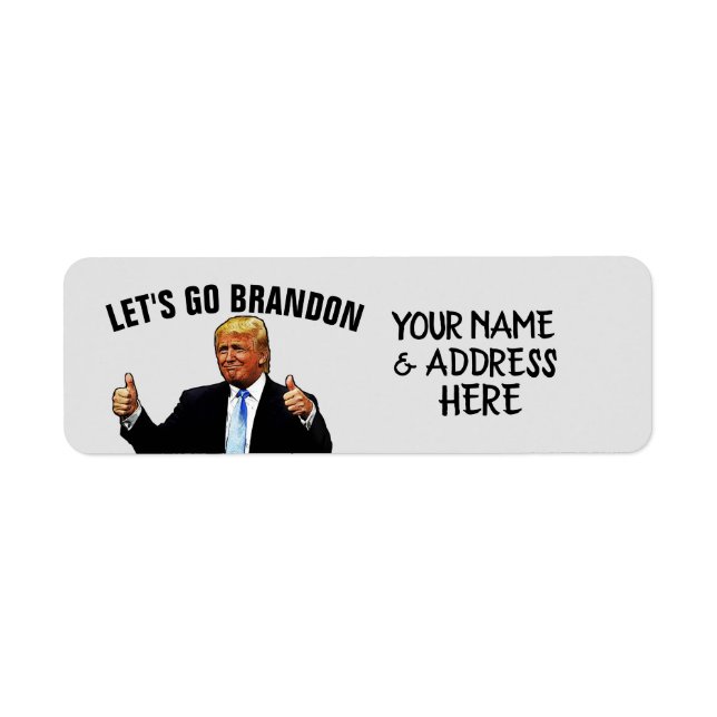 LET'S GO BRANDON TRUMP RETURN ADDRESS LABELS (Front)