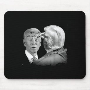 Lets Go Brandon Trump Writes On Bidens Forehead Mouse Mat