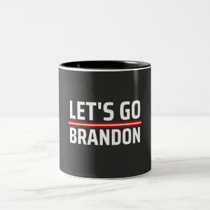 let's go brandon Two-Tone coffee mug