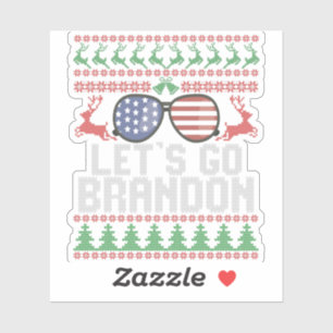 Let's go Brandon Ugly Christmas Sweater Patriotic