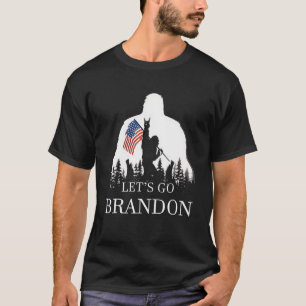Let's Go Brandon US Flag Bigfoot T-Shirt