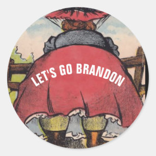 LET'S GO BRANDON! VINTAGE WOMAN STICKERS DECALS