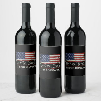 Let's Go Brandon Wine Label