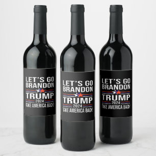 Let's Go Brandon Wine Label