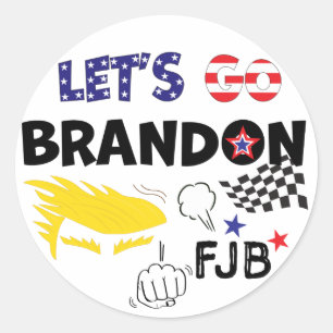 LETS GO BRANDON With TRUMP Classic Round Sticker