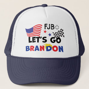 LETS GO BRANDON with TRUMP Hair Trucker Hat
