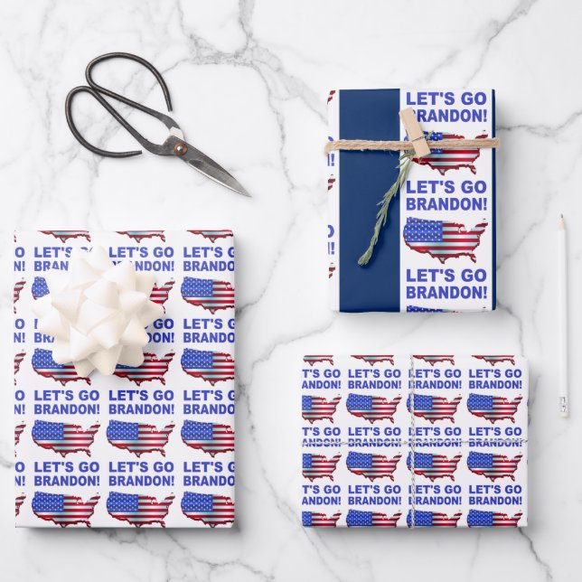 LET'S GO BRANDON WRAPPING PAPER SHEET (Front)