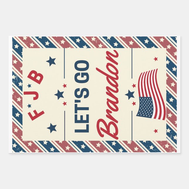 Let's Go Brandon Wrapping Paper Sheet (Front)