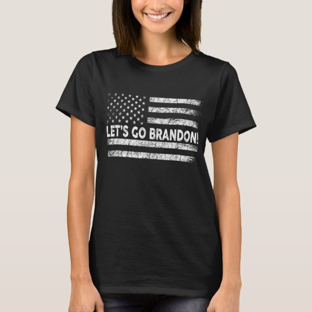 Lets Go Branson Brandon Antibides Black T-Shirt (Front)