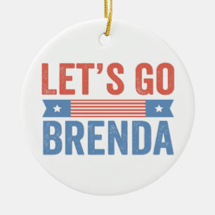 Let's Go Brenda American Election Ceramic Tree Decoration