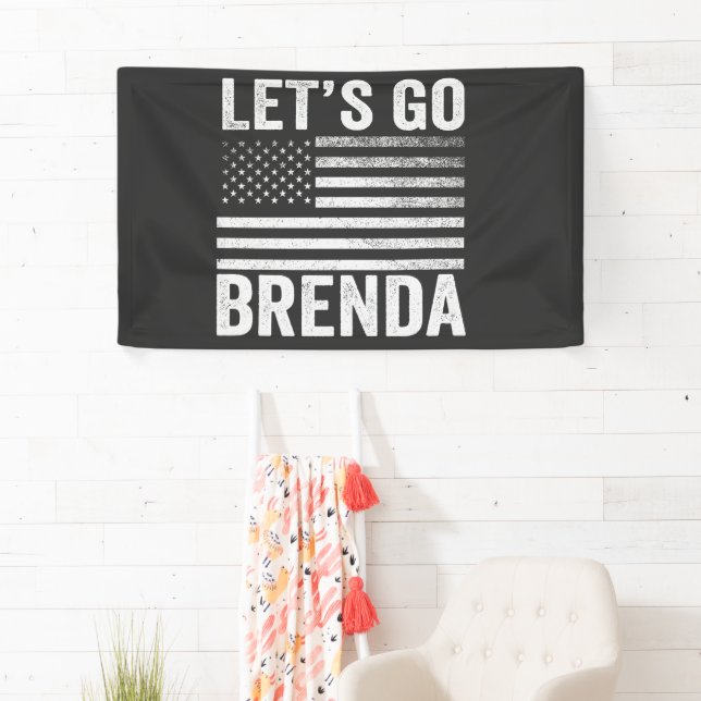 Let's Go Brenda American Flag Election  Banner (Insitu)