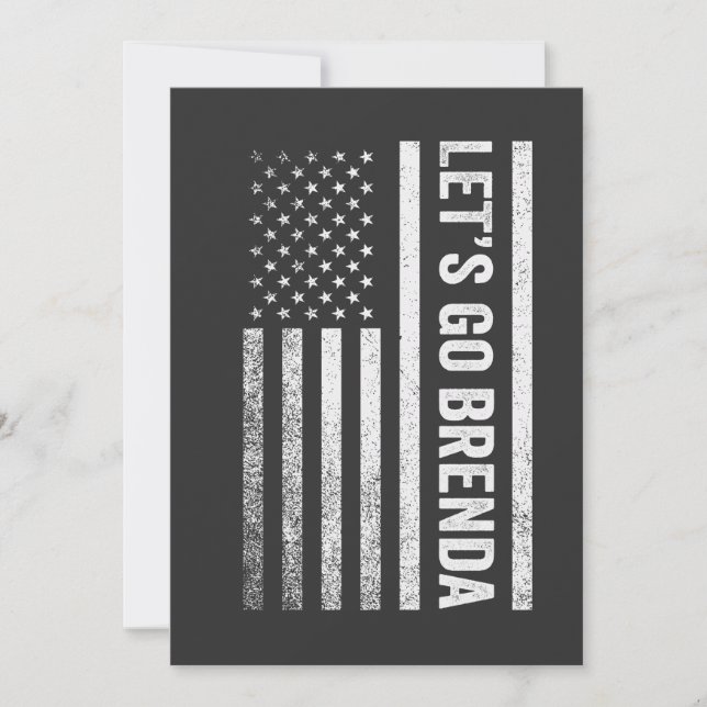 Let's Go Brenda American Flag Election  Invitation (Front)