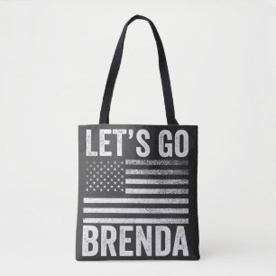 Let's Go Brenda American Flag Election Tote Bag