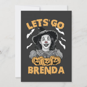 Let's Go Brenda Spooky Halloween Kamala Harris  Holiday Card