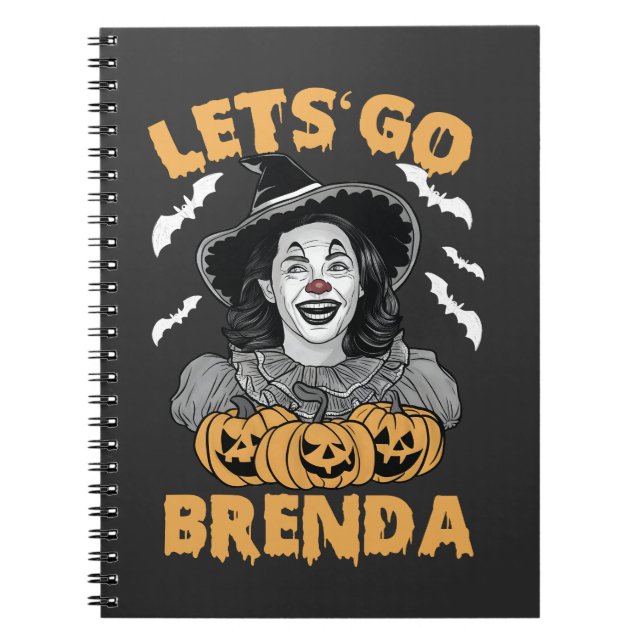 Let's Go Brenda Spooky Halloween Kamala Harris  Notebook (Front)