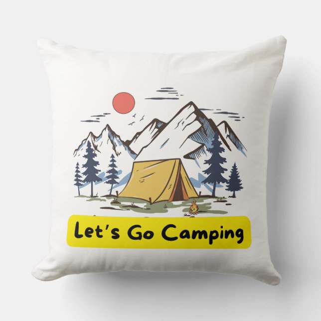 Let's Go Camping Cushion (Front)