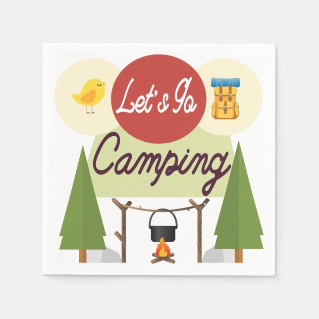 Let's Go Camping Napkins (Front)