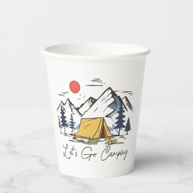 Let's Go Camping Paper Cups (Front)