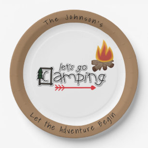 Let's Go Camping, Personalised Camping Plates