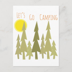 Lets Go Camping Postcard