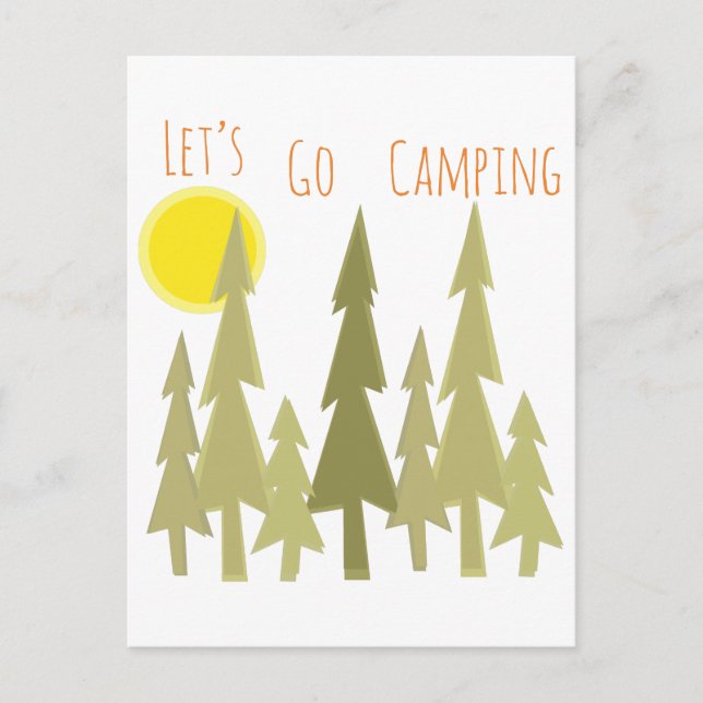 Lets Go Camping Postcard (Front)
