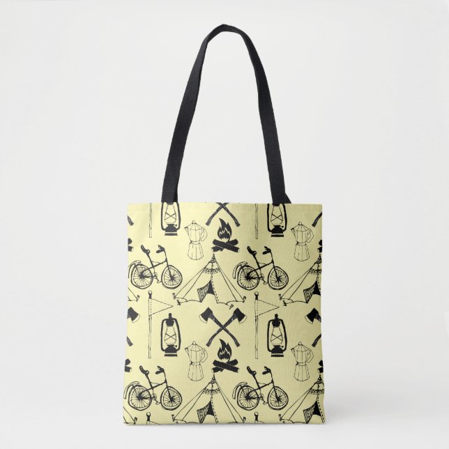Let's go camping tote bag (Front)
