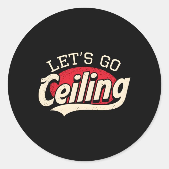Let'S Go Ceiling Halloween Ceiling Fan Classic Round Sticker (Front)