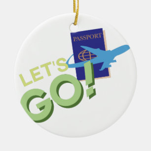 Lets Go Ceramic Tree Decoration