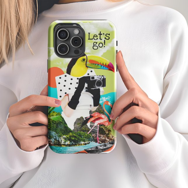 Lets Go Cool Travel Collage Pop Art Case-Mate iPhone Case (Creator Uploaded)