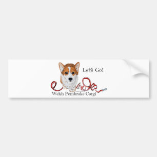 Let's Go Corgi Bumper Sticker