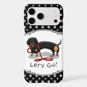 Let's Go! Dachshund Dog (black and tan) Funny cute