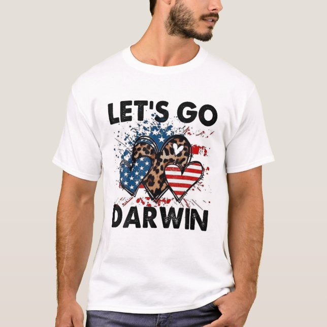 Let's go Darwin Men Women Kid Heart  T-Shirt (Front)