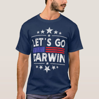 Lets Go Darwin Tee Vintage USA Flag Let's Go Darwi
