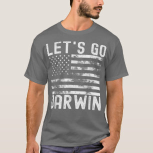 Lets Go Darwin Tee Vintage USA Flag Lets Go Darwin