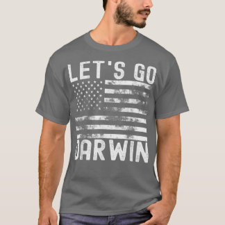 Lets Go Darwin Tee Vintage USA Flag Lets Go Darwin