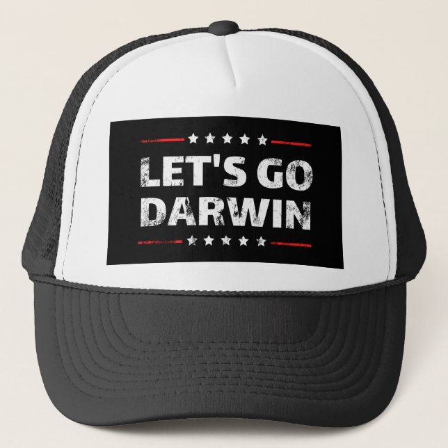 Let's Go Darwin Trucker Hat (Front)