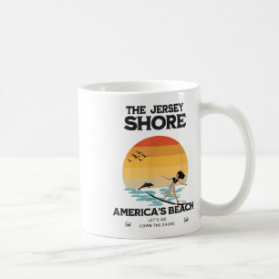 Lets Go Down To The Shore At New Jersey Beach Usa  Coffee Mug