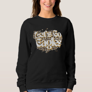 Let's Go Eagles School Spirit Mascot Leopard Cheer Sweatshirt