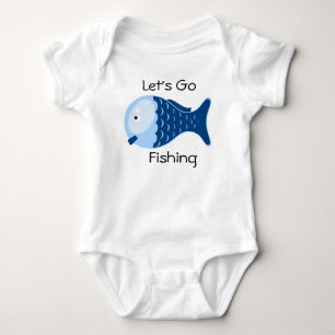 Let's Go Fishing Baby One Piece Tee