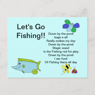 Let's go Fishing Card with Poem